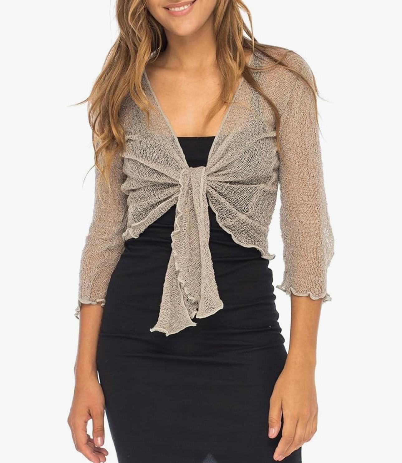 UCVOGUE sheer knit top