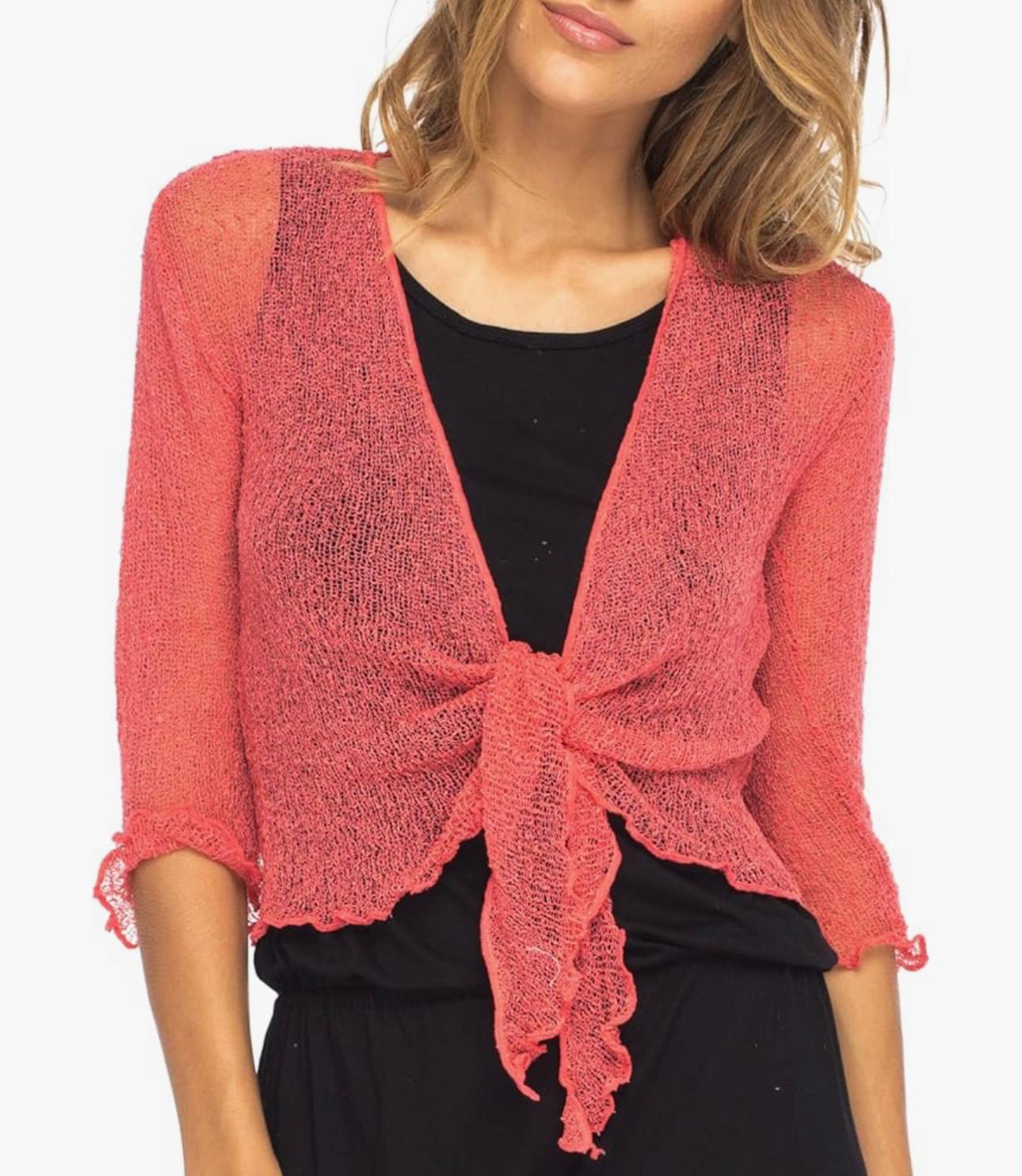 UCVOGUE sheer knit top