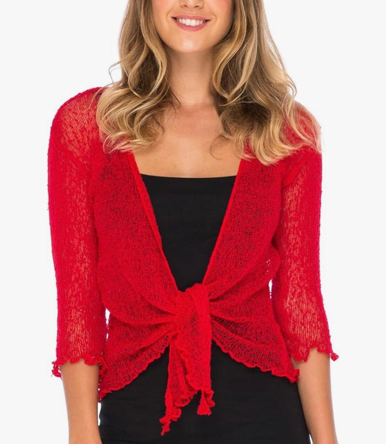 UCVOGUE sheer knit top