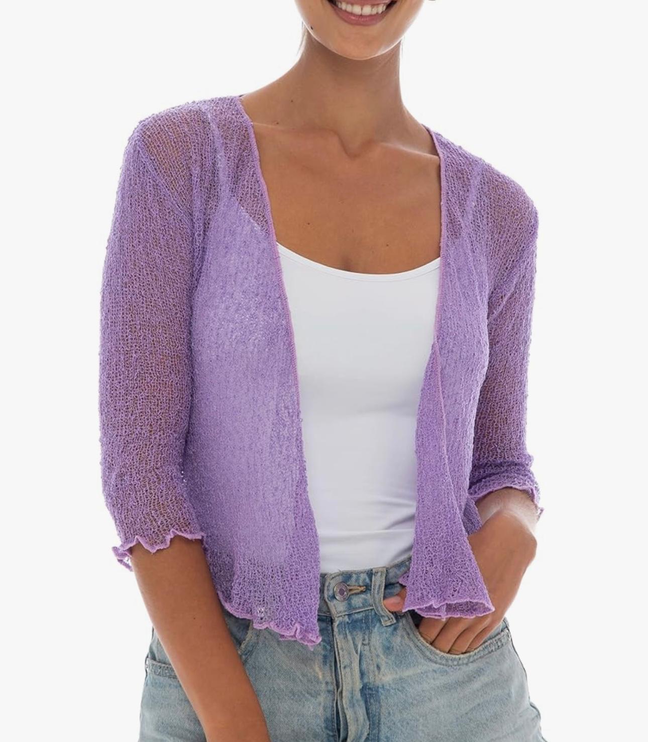 UCVOGUE sheer knit top