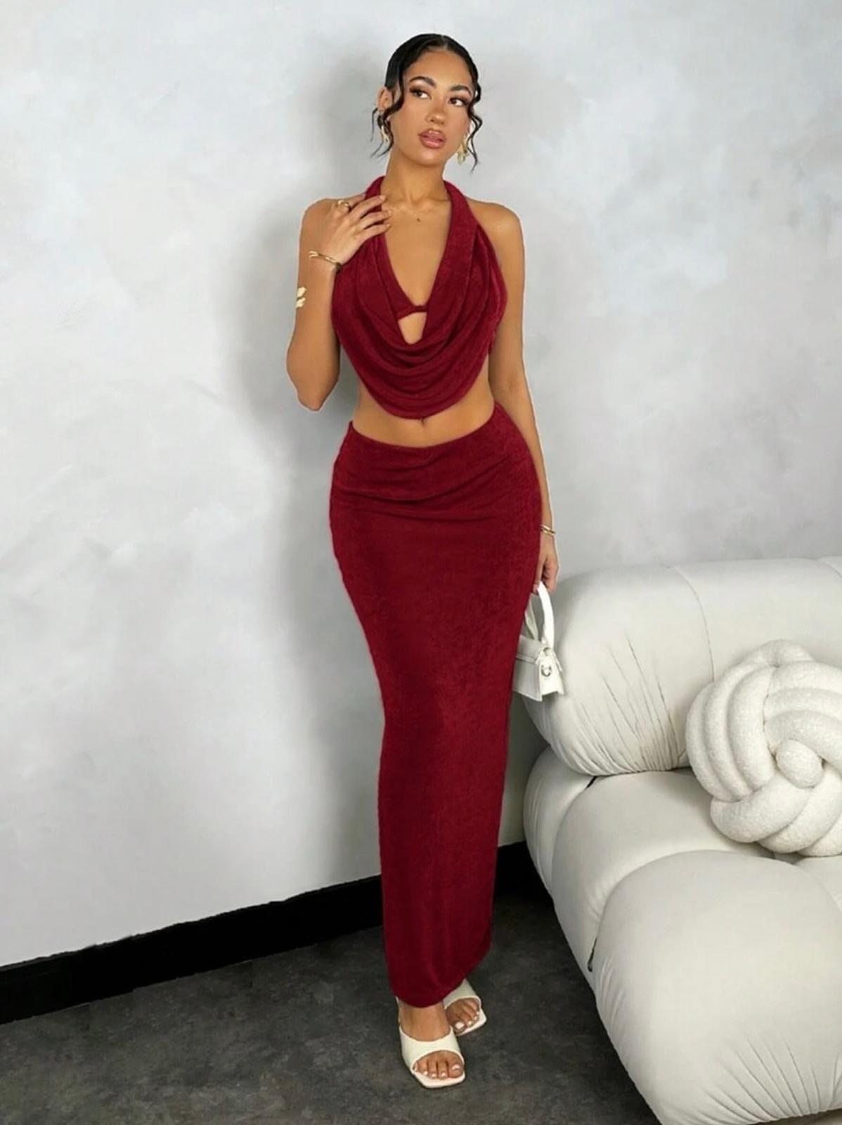 UCVOGUE Matching vibe Long skirt outfit