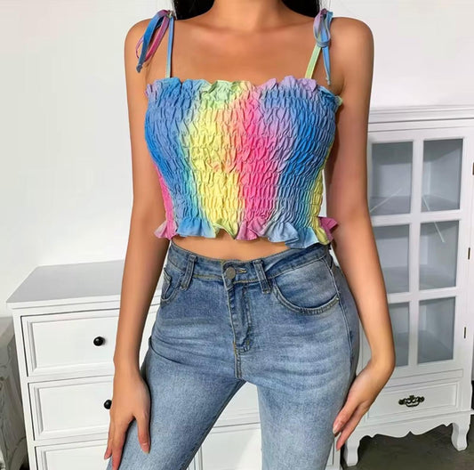 UCVOGUE Tie-dye tank Top