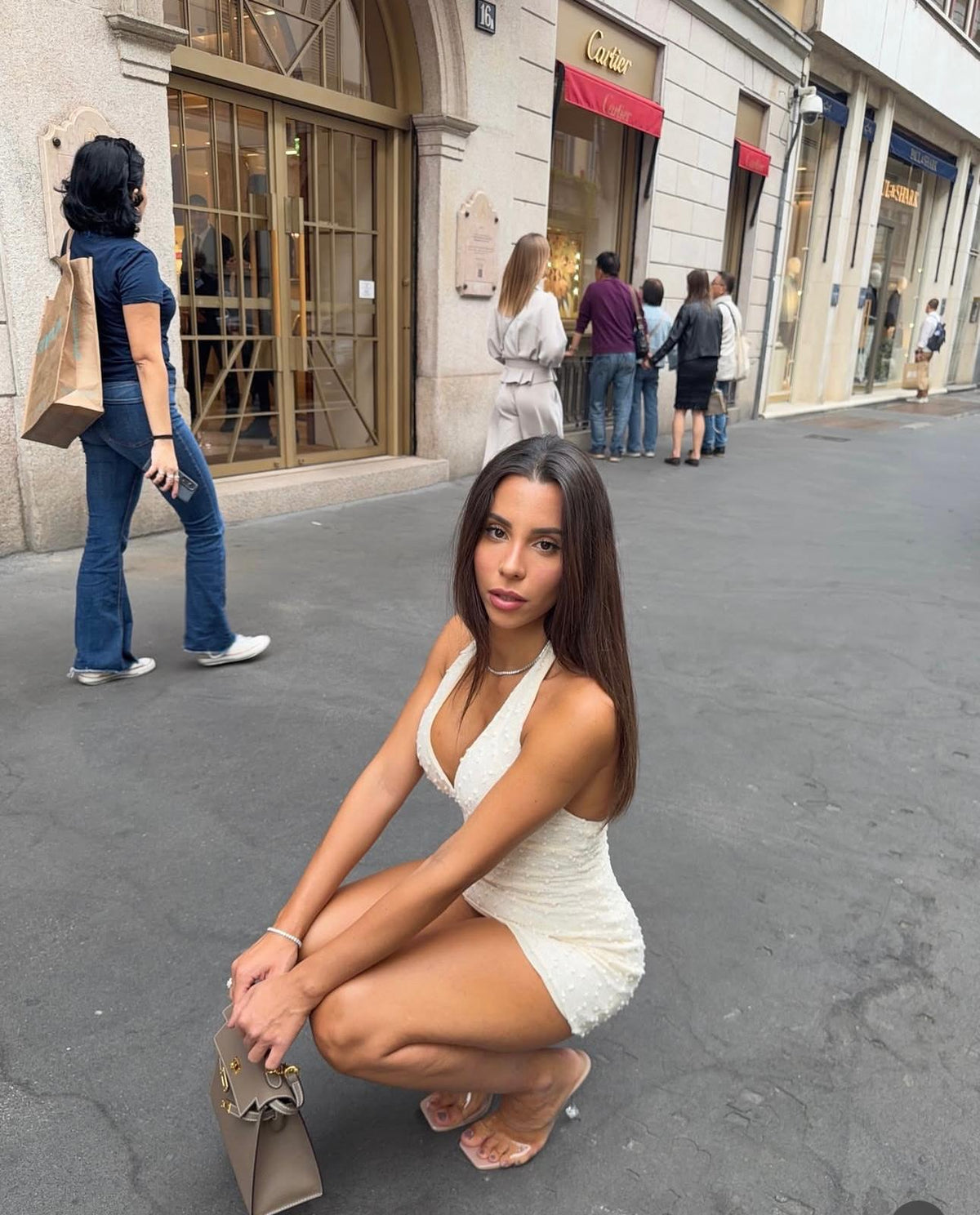 UCVOGUE cotton gauze halter mini dress