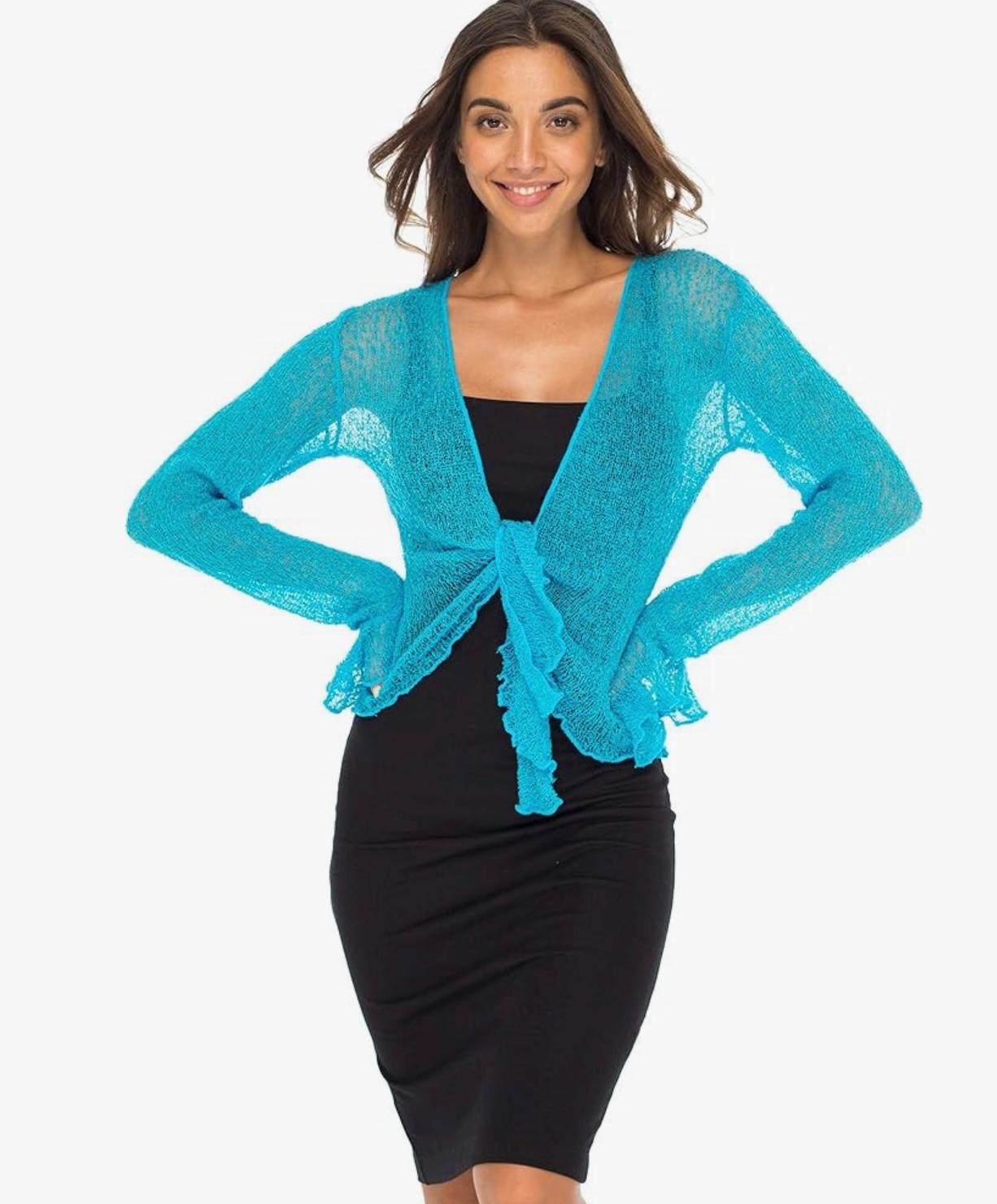UCVOGUE sheer knit top # 2