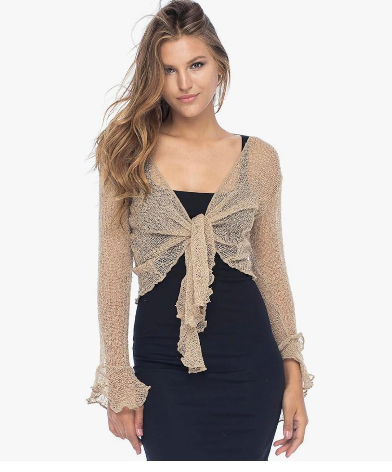 UCVOGUE sheer knit top # 2