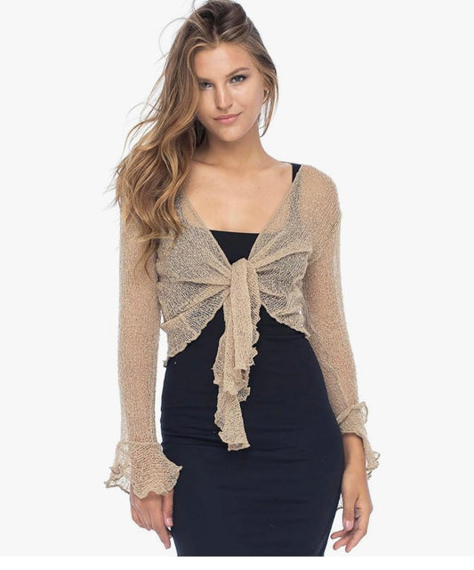 UCVOGUE sheer knit top # 2