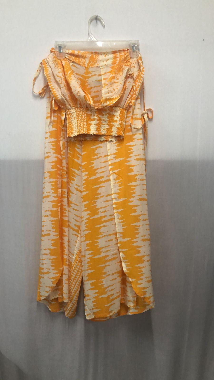 UCVOGUE Polynesian wrap around pant two piece set