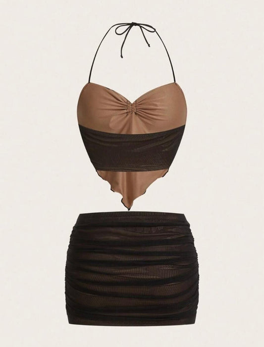 UCVOGUE Top and Skirt Set
