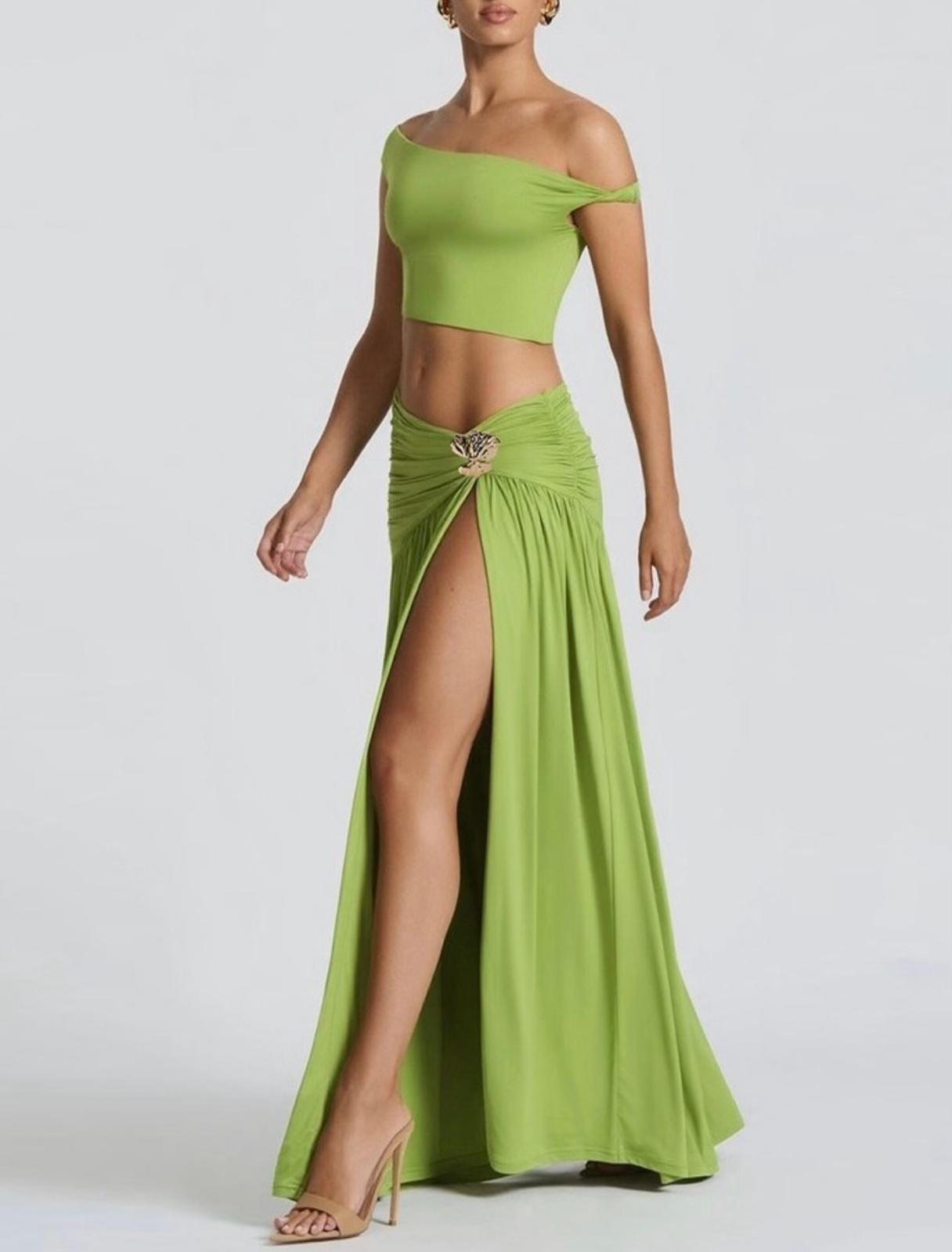 UCVOGUE matching elegance long skirt set