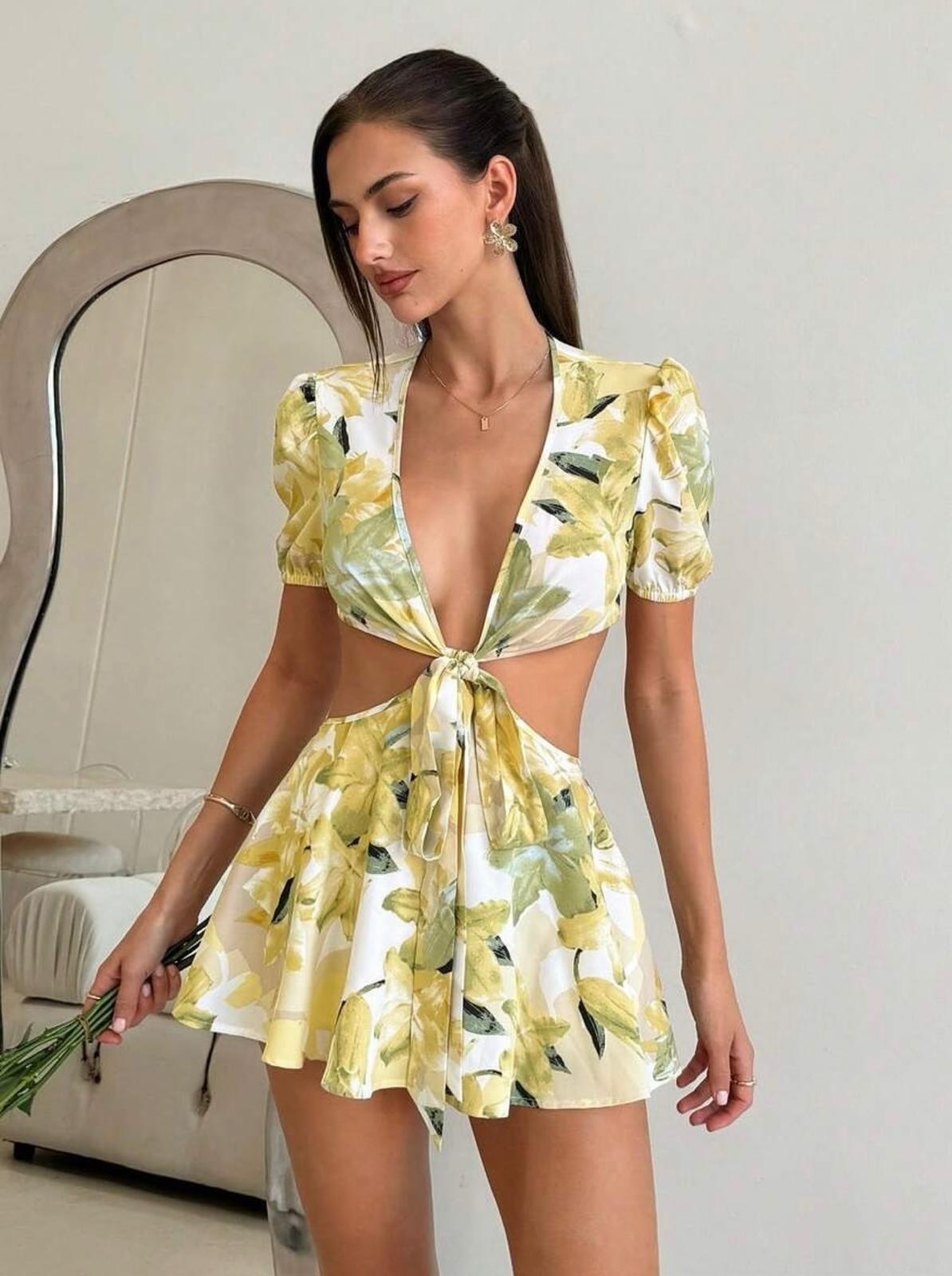 Princess butterfly flowers short dress