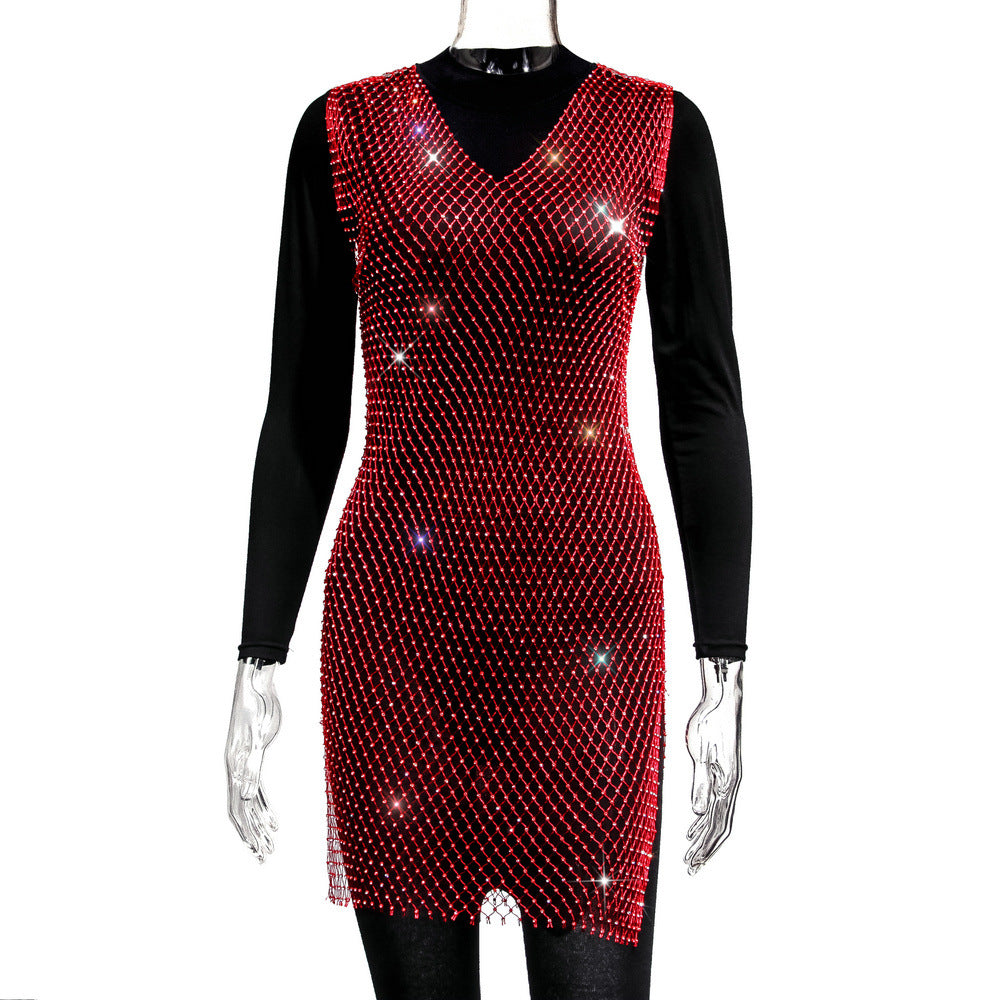 Rose Rhinestone coverup