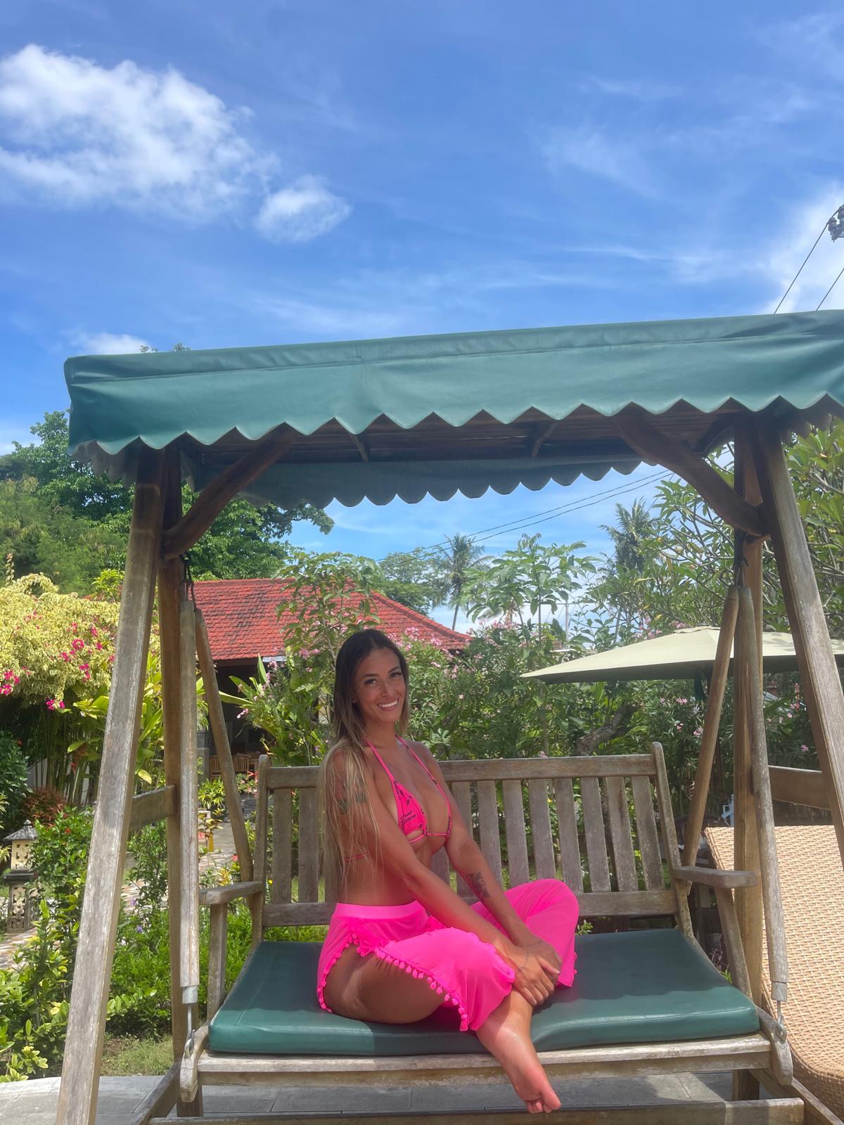 Melasti mesh open leg pants