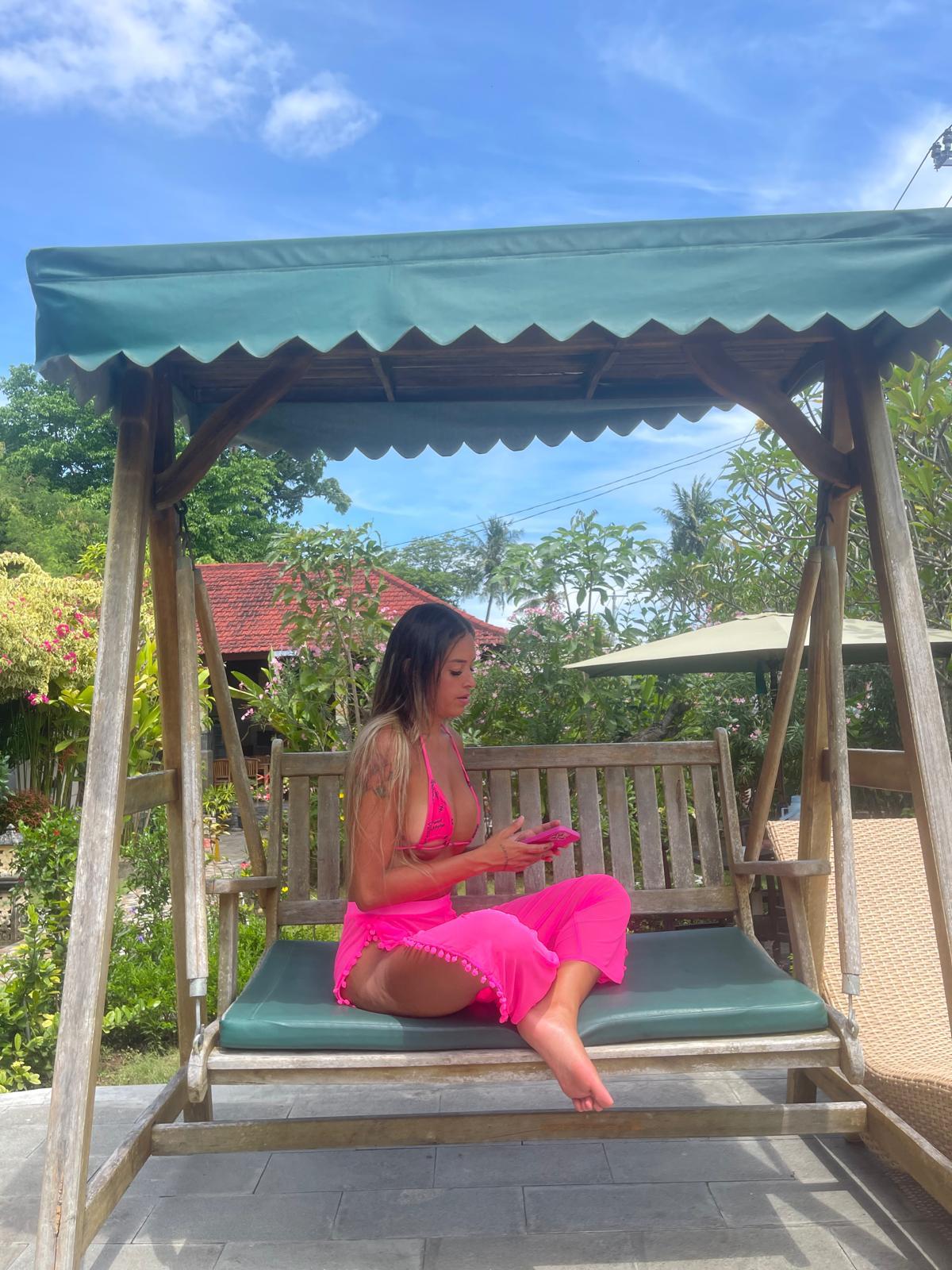 Melasti mesh open leg pants