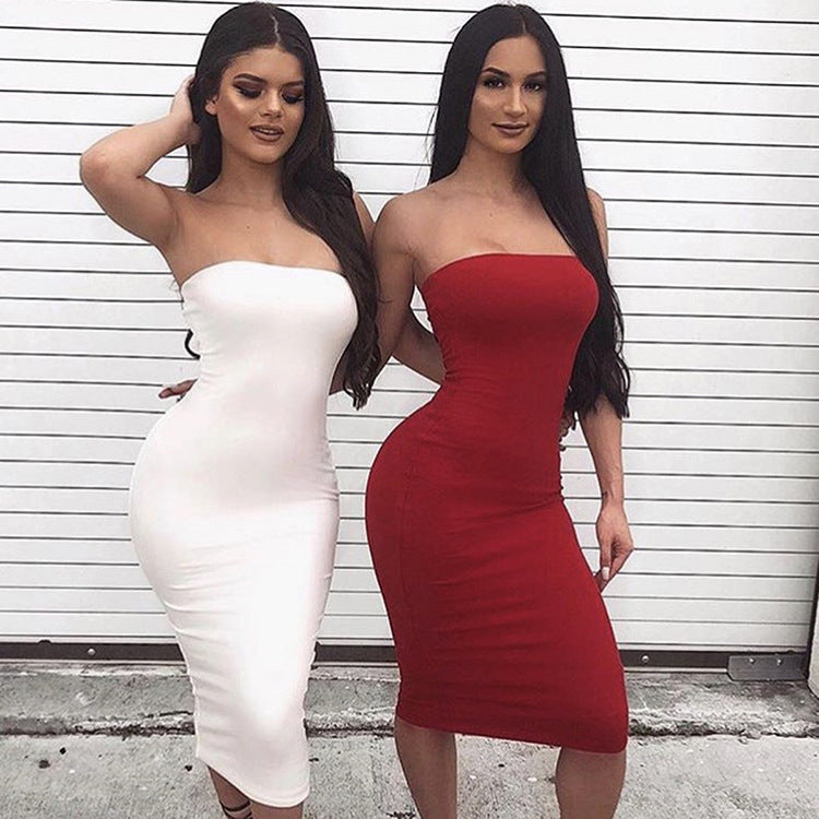 Leo strapless middle dress