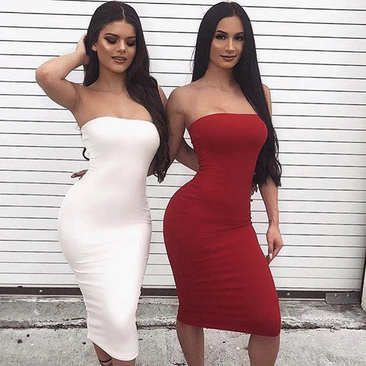 Leo strapless middle dress