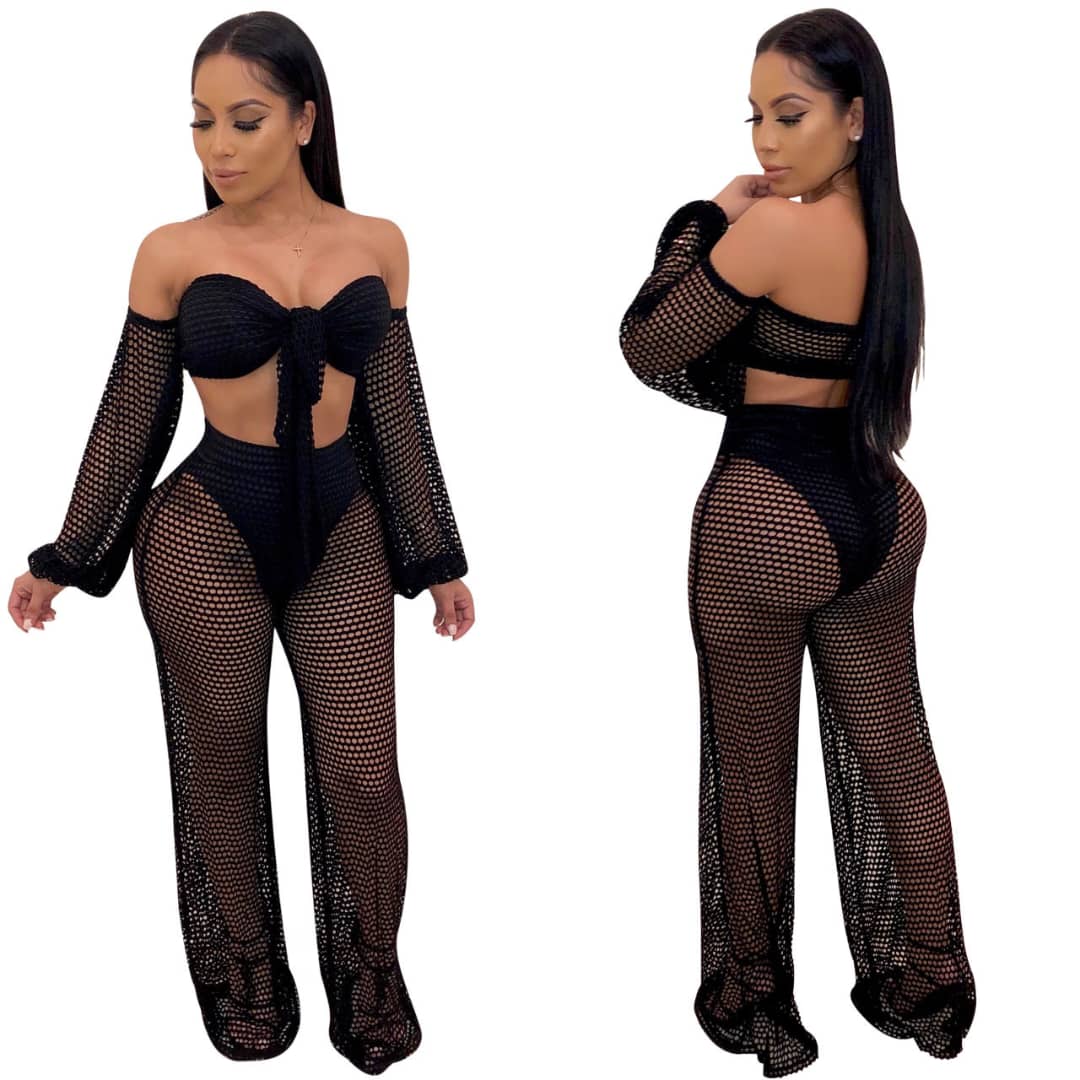 Taurus fishnets pant set