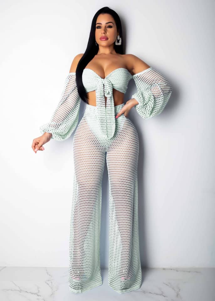 Taurus fishnets pant set