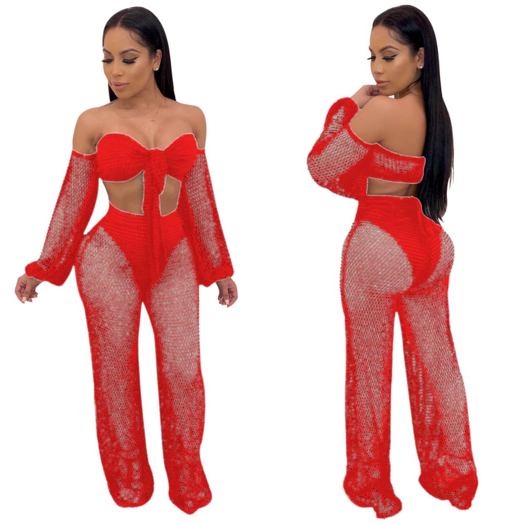 Taurus fishnets pant set