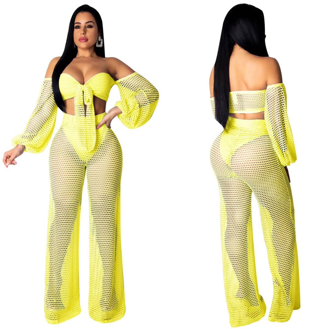 Taurus fishnets pant set