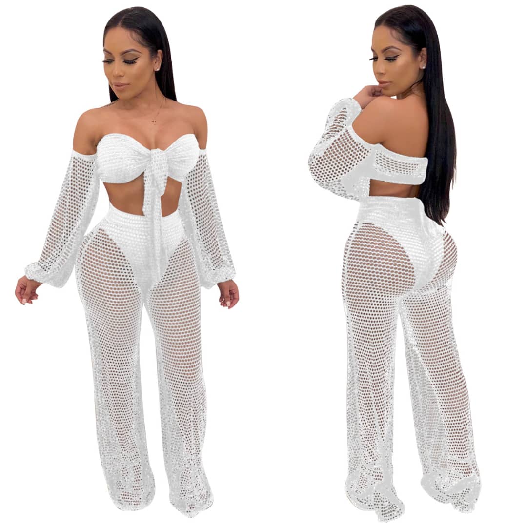 Taurus fishnets pant set