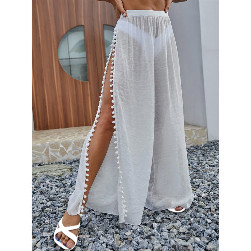 Melasti mesh open leg pants