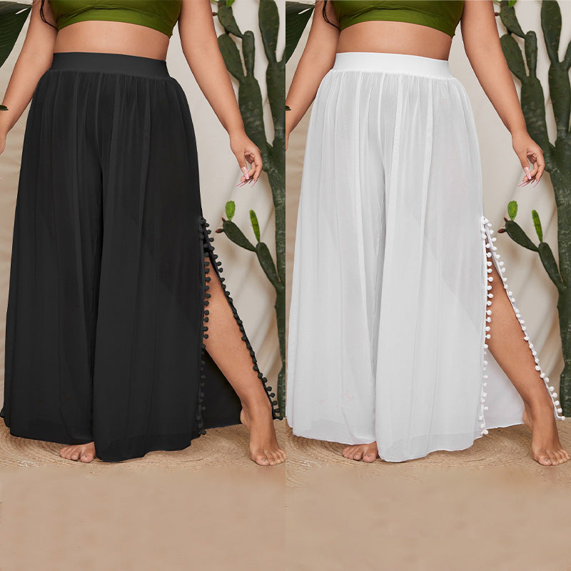 Melasti mesh open leg pants