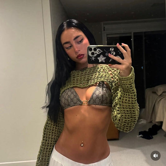 Nicki crop knitting top
