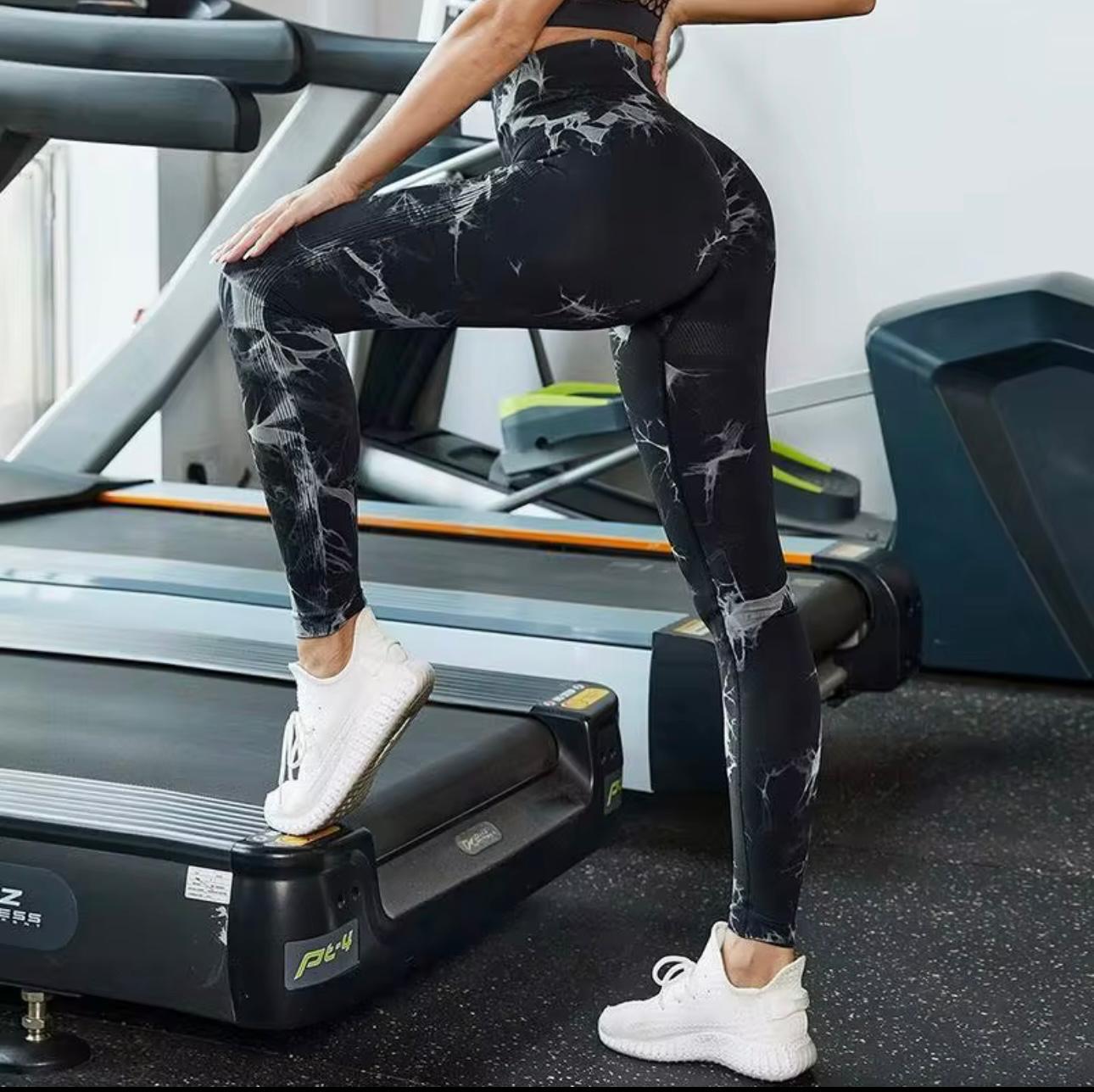 UCVOGUE Tye-die sport woman leggings workout fitness