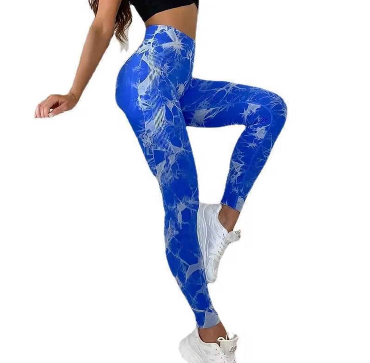 UCVOGUE Tye-die sport woman leggings workout fitness