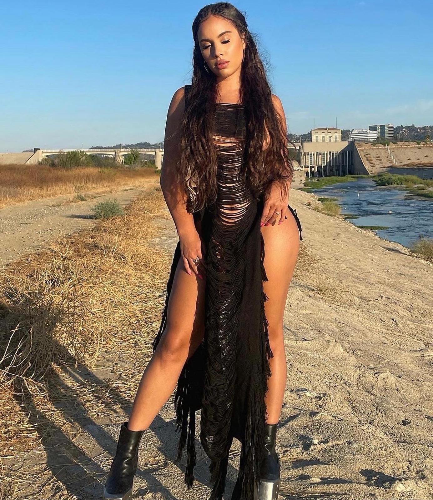 Open Stitch Split Tihugh Cover Up