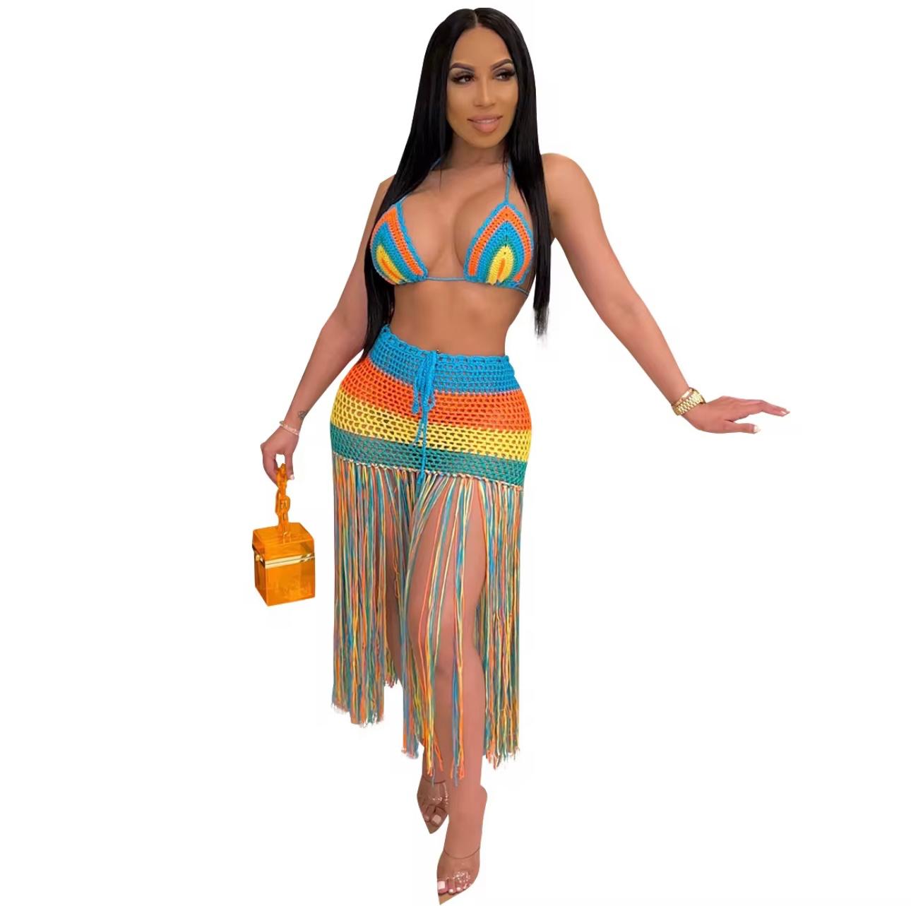 Bella Crochet Long Skirt Set