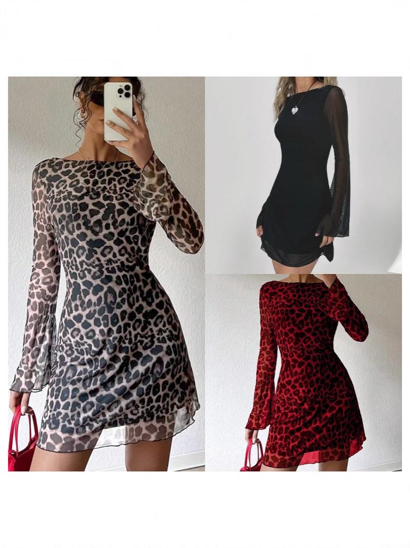 Ubud off the shoulder leopard dress