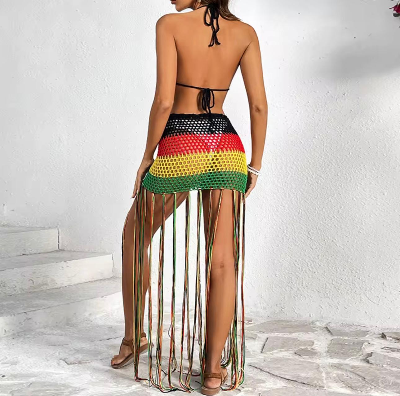 Bella Crochet Long Skirt Set