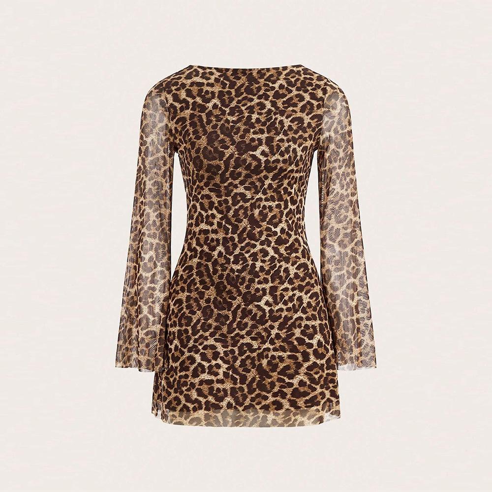 Ubud off the shoulder leopard dress