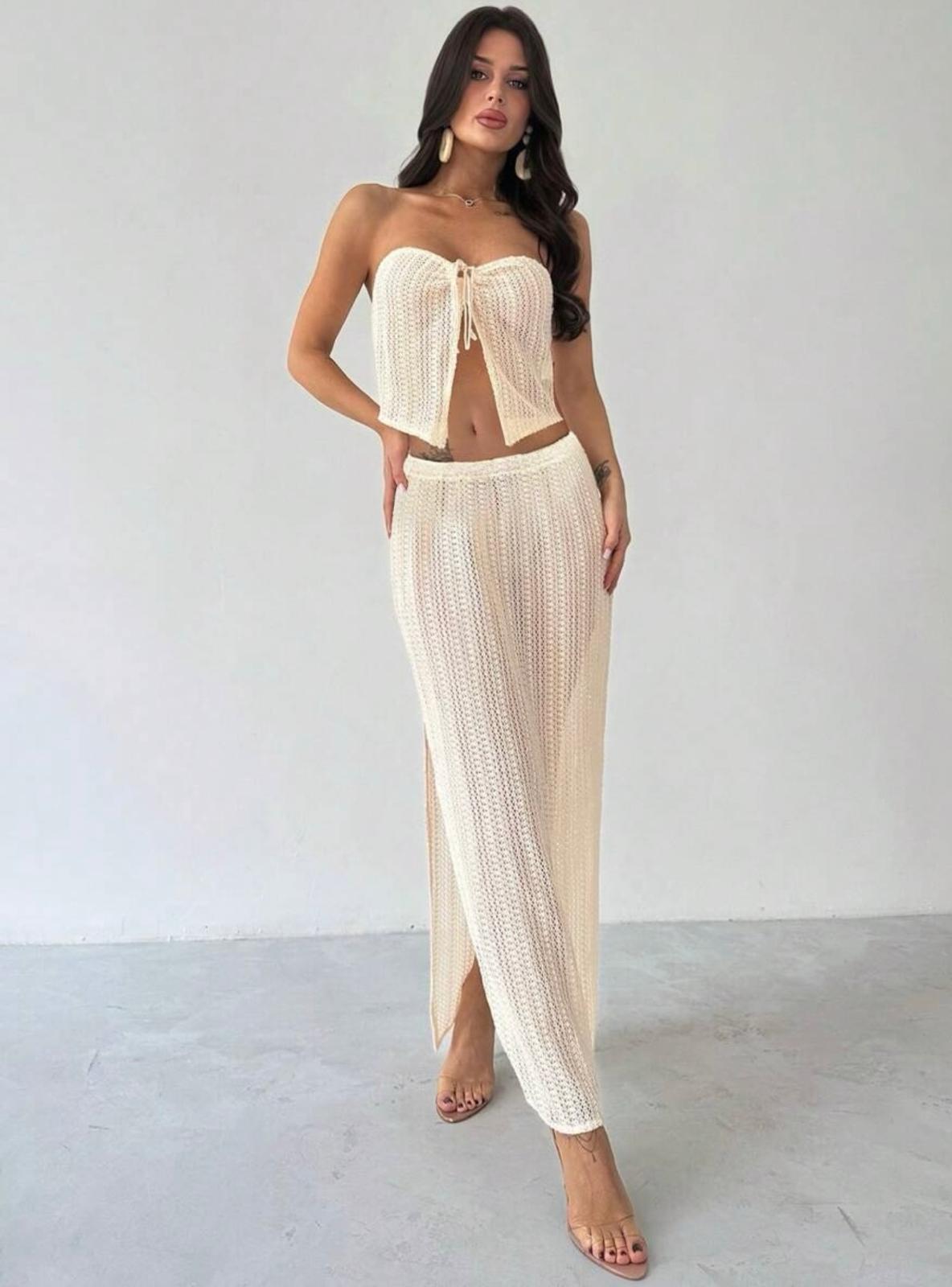 UCVOGUE matching Long skirt & Top set