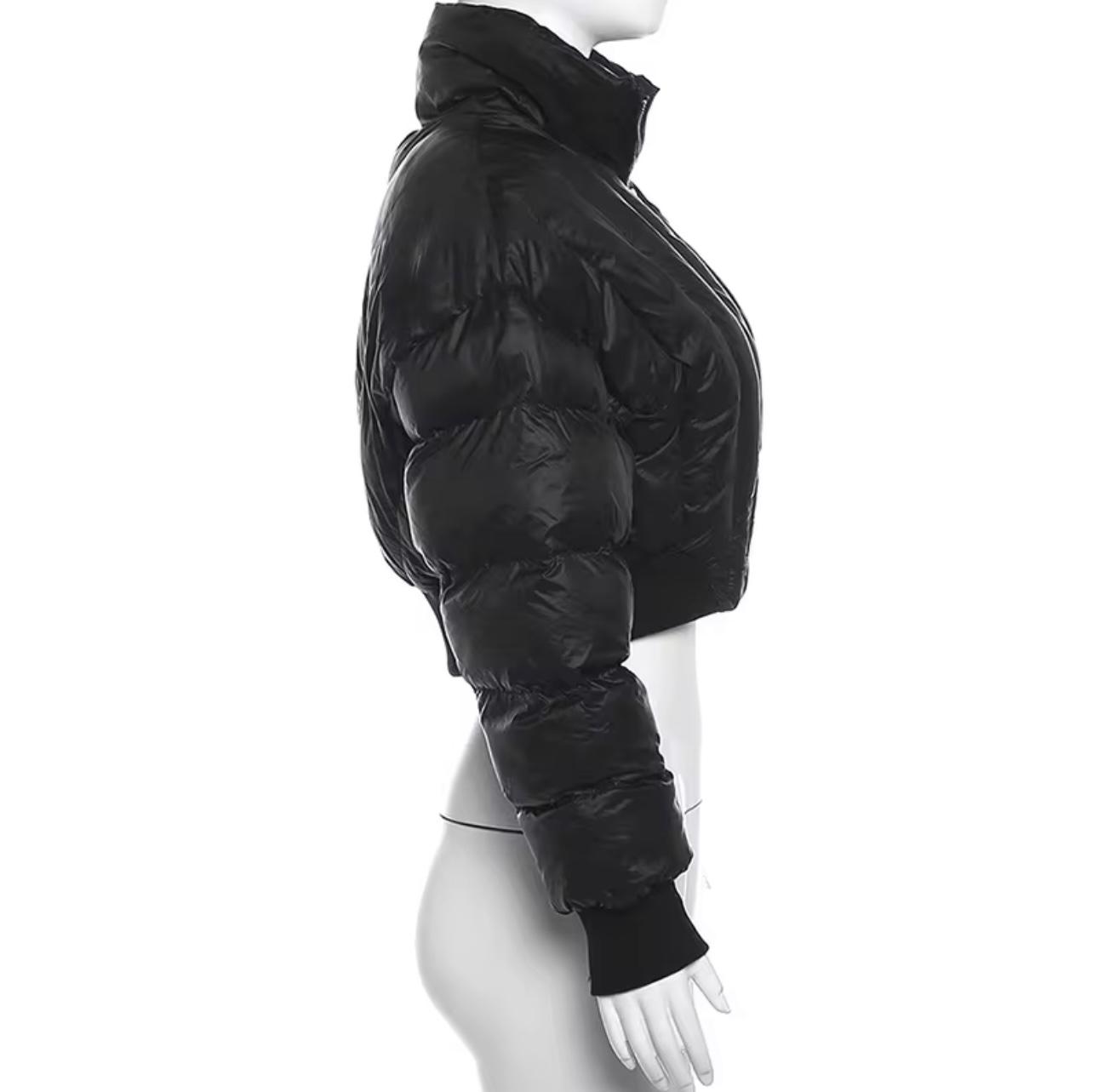 Fashion hipster zipper warm casual cotton padded woman