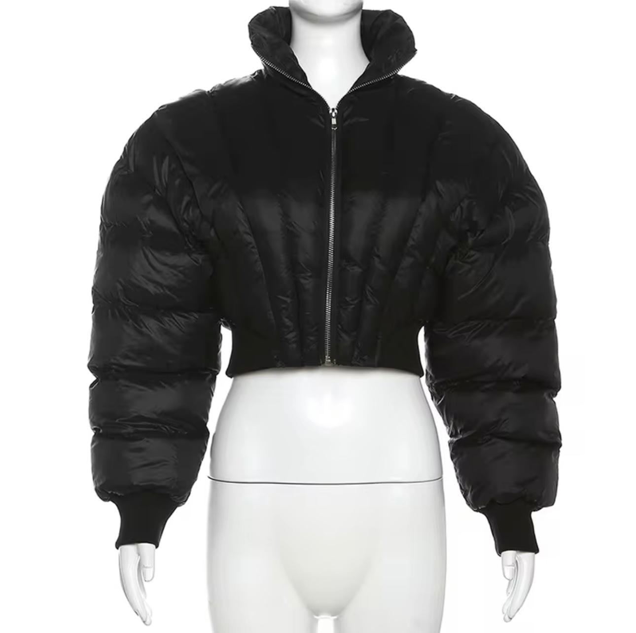 Fashion hipster zipper warm casual cotton padded woman