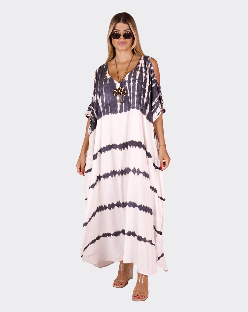 Black & White Sandy Boho Kaftan