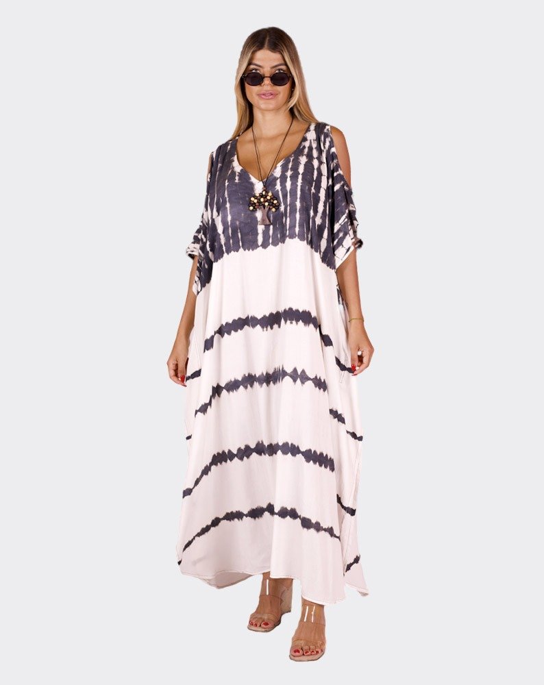 Black & White Sandy Boho Kaftan