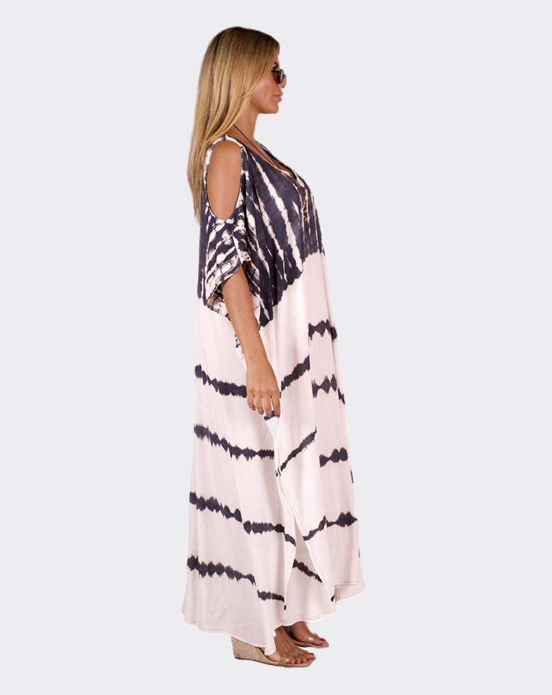 Black & White Sandy Boho Kaftan