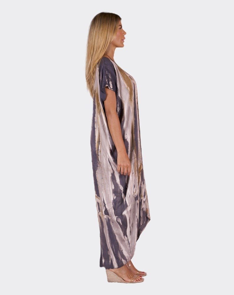 Grey & Black Siren Boho Kaftan