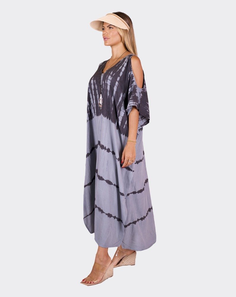 Grey & Black Sandy Boho Kaftan