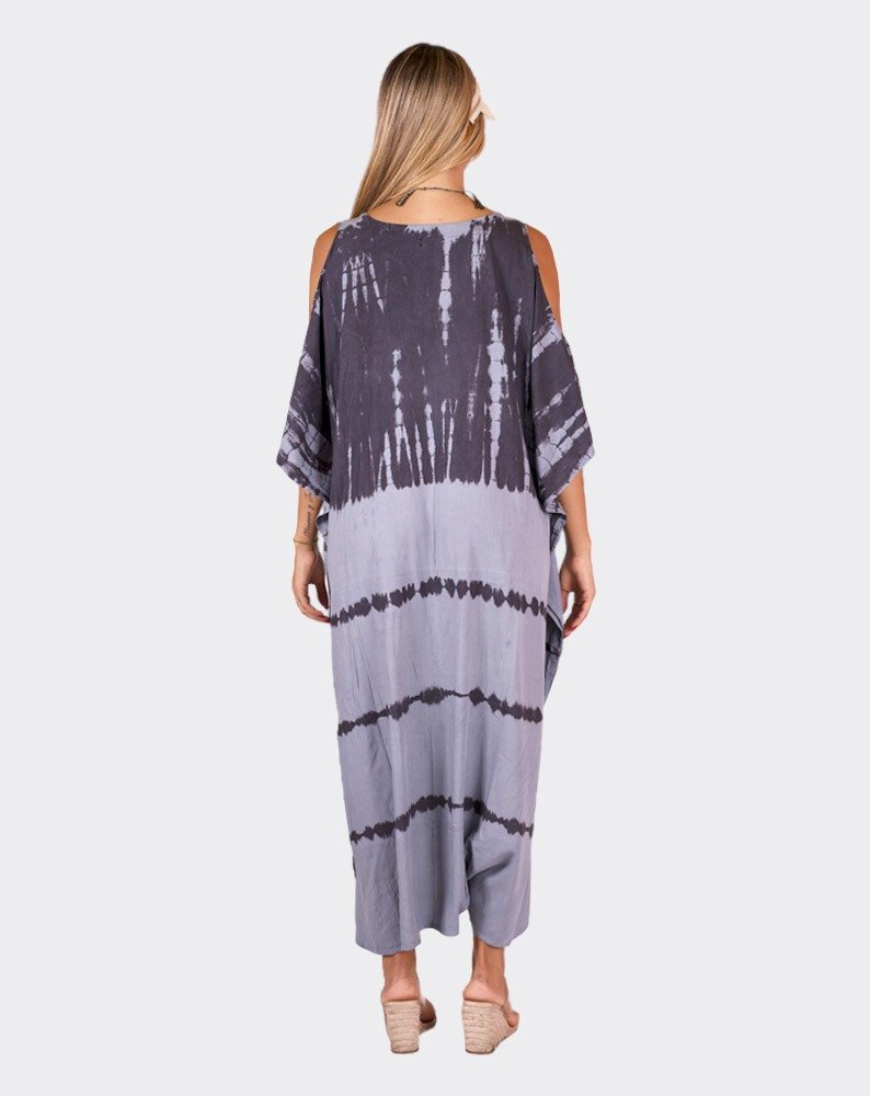 Grey & Black Sandy Boho Kaftan