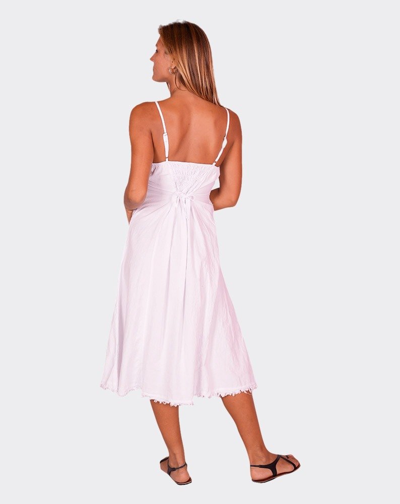 Athena White Long Dress