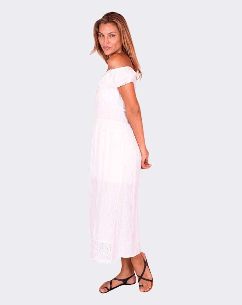 Selene White Long Dress