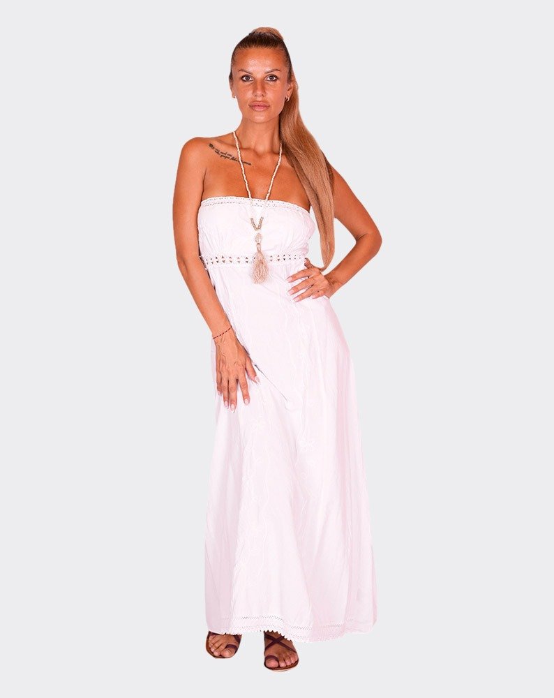 Freya White Long Dress