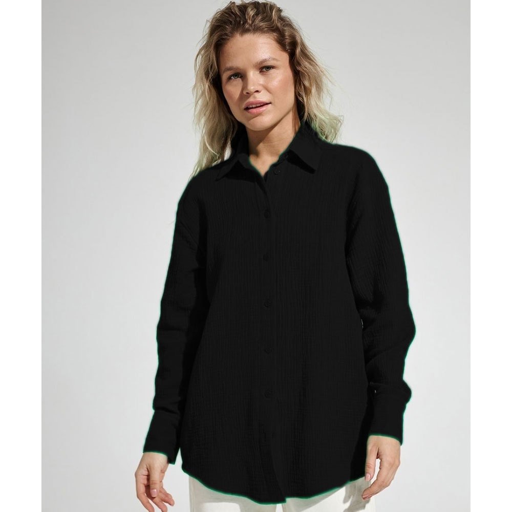 Loose Fit Cotton Crepe Shirt