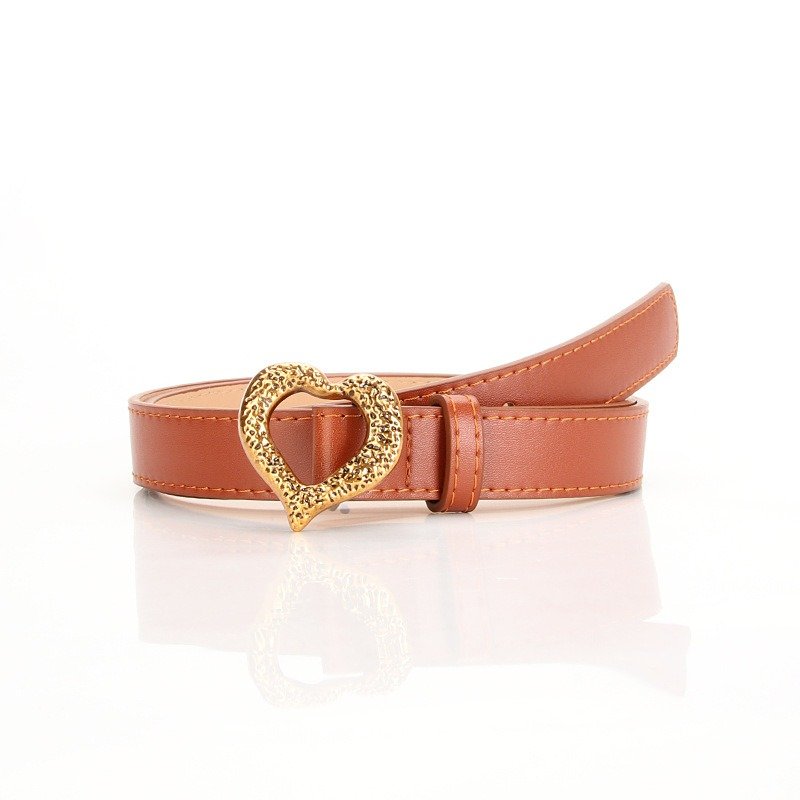 Metal Heart Buckle Belt