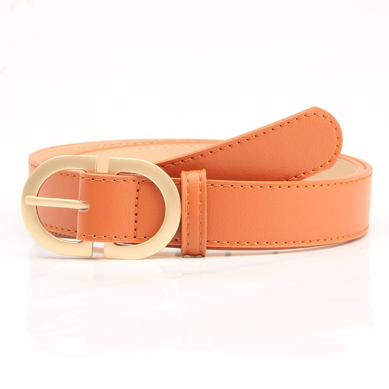 Ladies Belt Simple And Versatile Double-D Alloy Pin