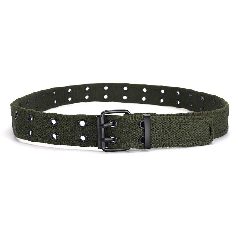 Punk Belt With Double Pin Buckle Cotton